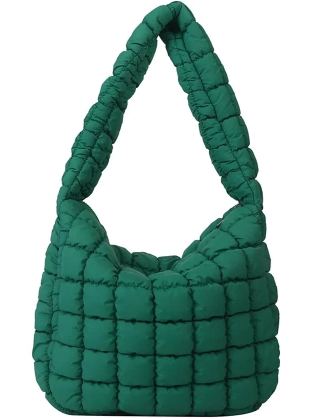 Puffer Tote Bag Women Quilted Shoulder Bags Puffy Bubble Pleated Purse Nylon Pad